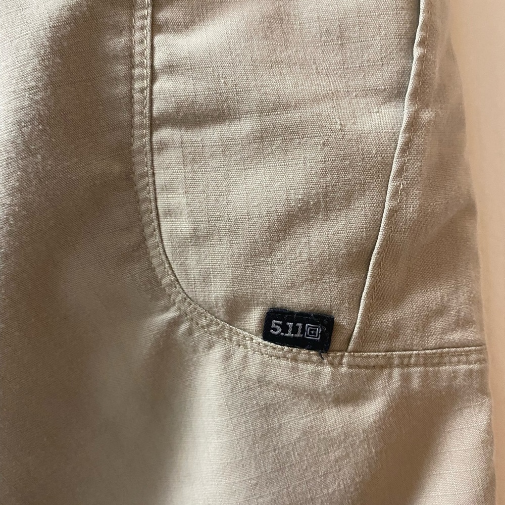 511 Tactical Pants Mens 32x34 Beige Cargo Workwear Uniform Double Knee Like New - Picture 2 of 5